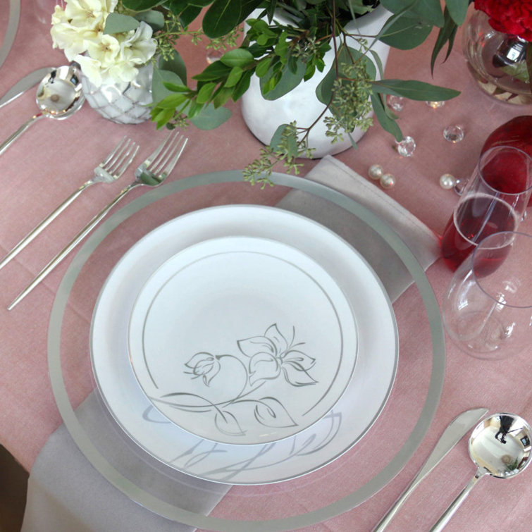 Disposable Plastic Birthday Dinner Plate For 120 Guests 
